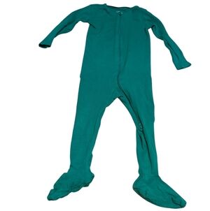Primary 100% Organic Cotton Green 12-18 Months Footie Sleeper.